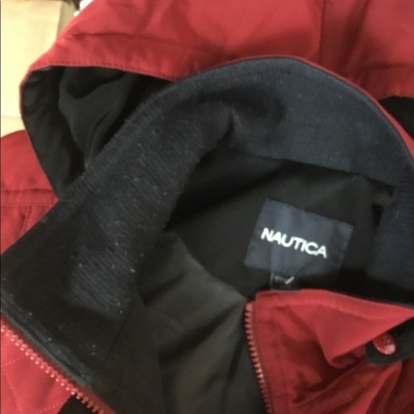 Nautica Large cranberry red hooded winter jacket - Picture 7 of 16